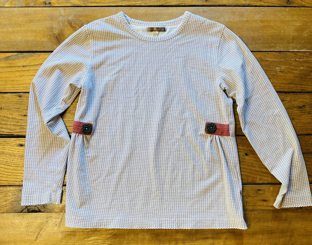 Matilda Jane Shirt Girls 8 Happy Fall Ya'll Long Sleeve Button Detail Floral